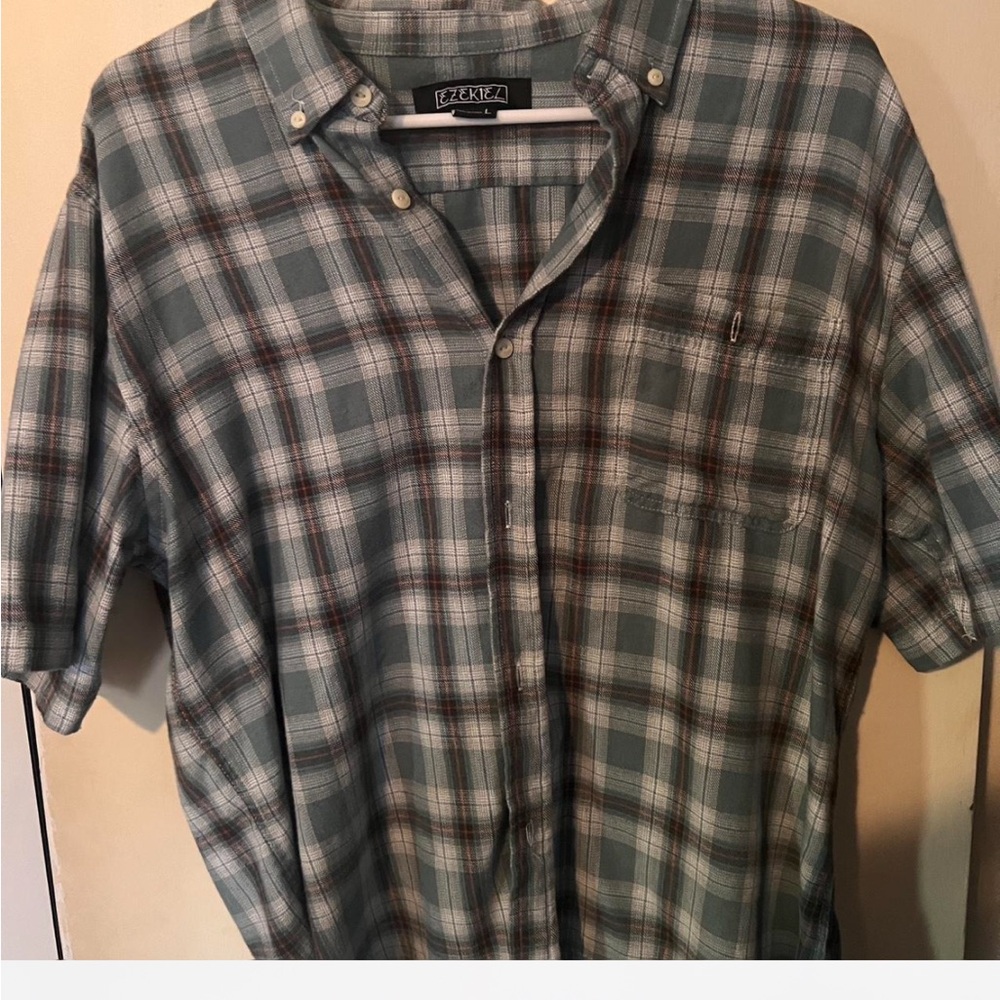Plaid Button-Down Shirt